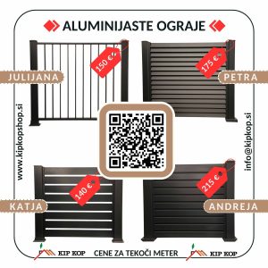 Alu balkonske ograje KIP KOP
