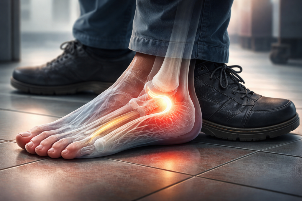 Stoječe delo in plantarni fasciitis.