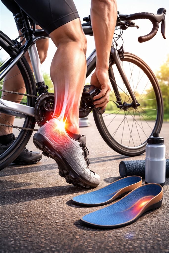 Kolesarjenje in plantarni fasciitis.