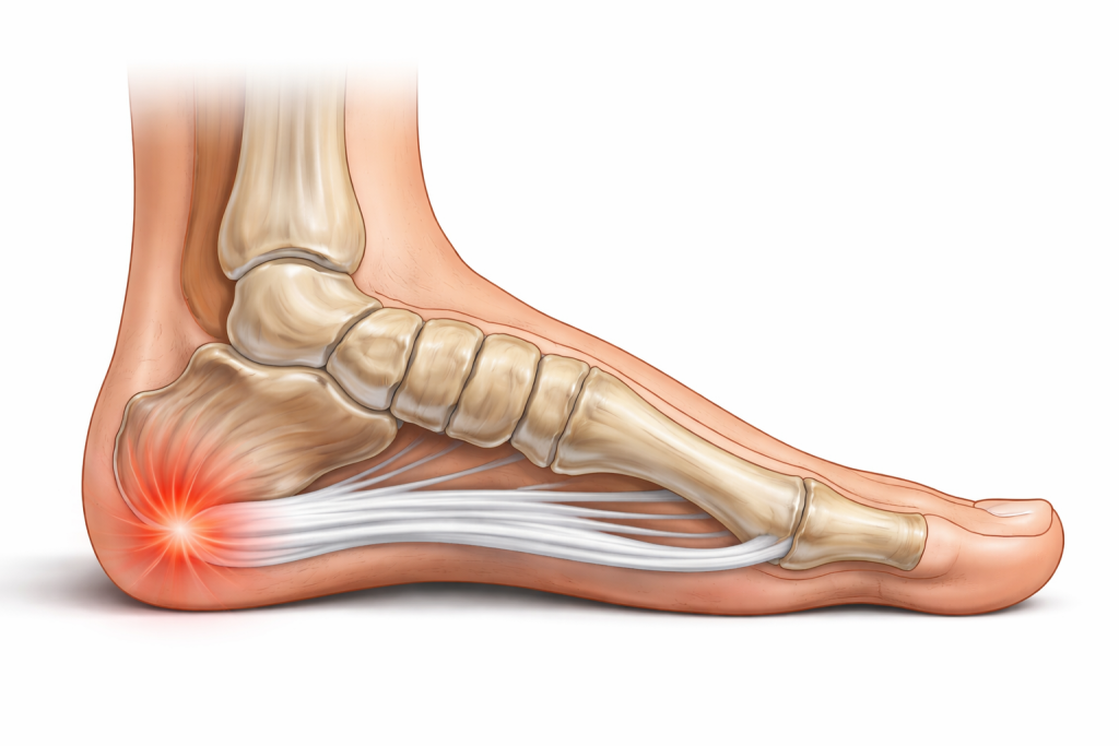 plantarni fasciitis in plosko stopalo